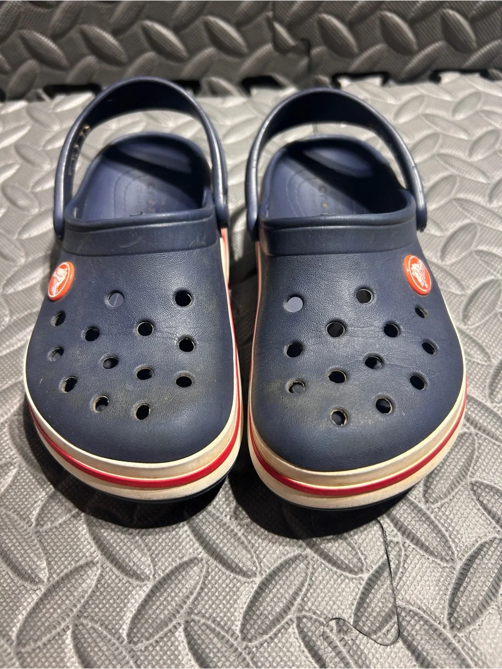 Crocs Kids Crocbrand Blue Clog Size 11